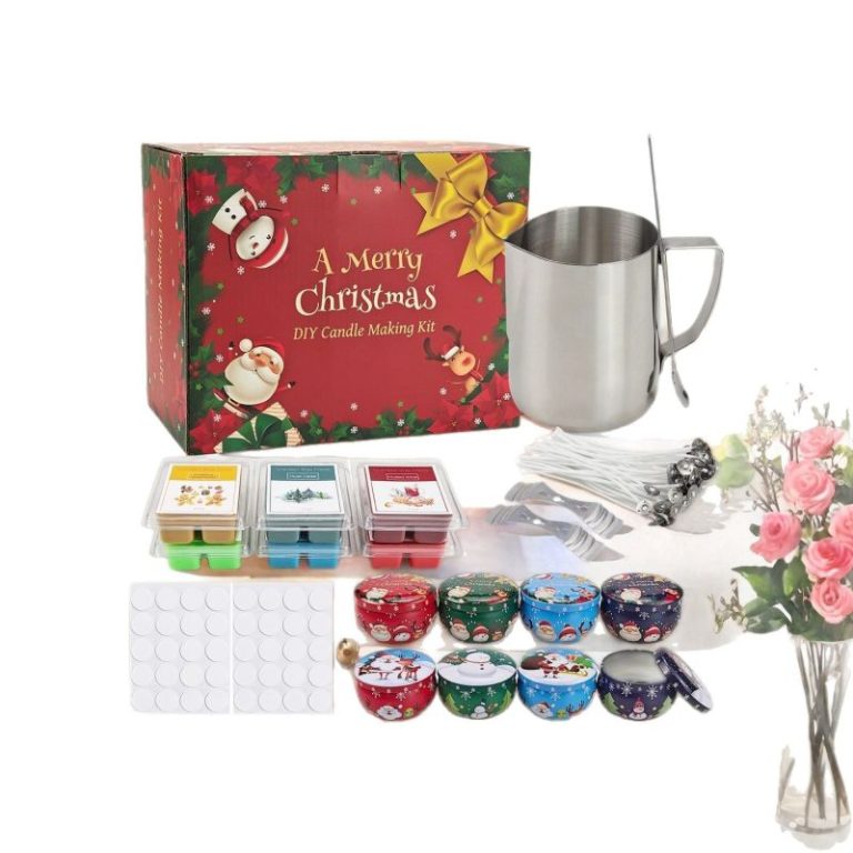 Christmas Candle Making Kit – Holiday Scented DIY Soy Wax Candle Set